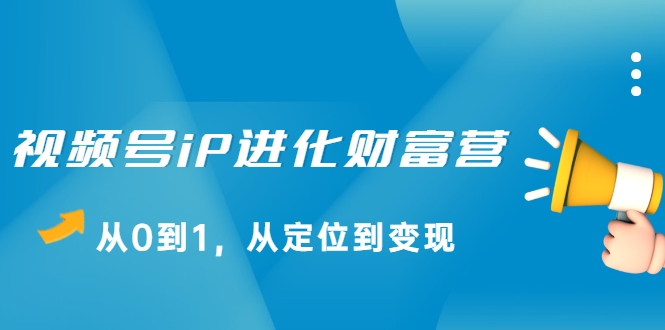 视频号iP进化财富营，从0到1，从定位到变现赚钱（价值1577元）插图