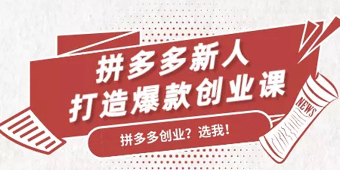 拼多多新人打造爆款创业课：快速引流持续出单，适用于所有新人插图