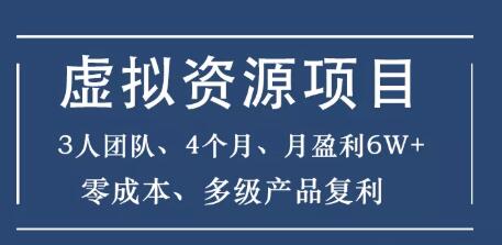 暴疯团队虚拟资源项目，3人团队，4个月，月盈利6W+，高客单价、多产品复利插图