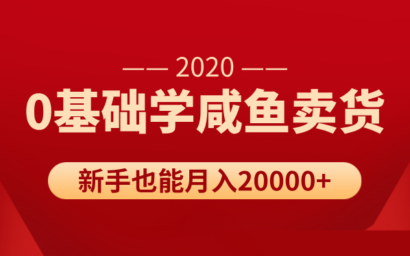 新手0基础学咸鱼卖货，也能轻松月入20000+【价值998元】插图