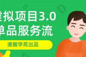 渣圈学苑-虚拟资源项目3.0（单品服务流玩法），单品利润在80元~600元左右