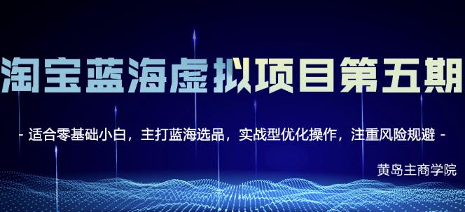 黄岛主淘宝虚拟无货源3.0+4.0+5.0，适合零基础小白，主打蓝海选品，实战型优化操作插图