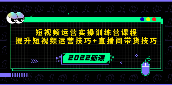 2022短视频运营实操训练营课程，提升短视频运营技巧+直播间带货技巧插图