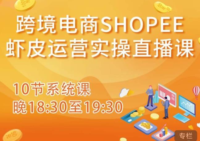 跨境电商Shopee虾皮运营实操直播课，从零开始学，入门到精通（10节系统课）